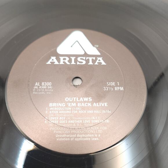 Outlaws Bring Em Back Alive Vinyl Record 1978 - Picture 5 of 7